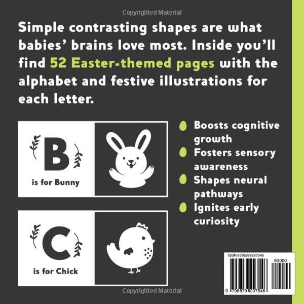 Infant Explorer | My First Easter High Contrast Baby Book for Newborns: Stimulating Springtime Activities for Cognitive Development in Infants | ... Fun with ABC Content for 0-12 Months Toddlers - Image 2