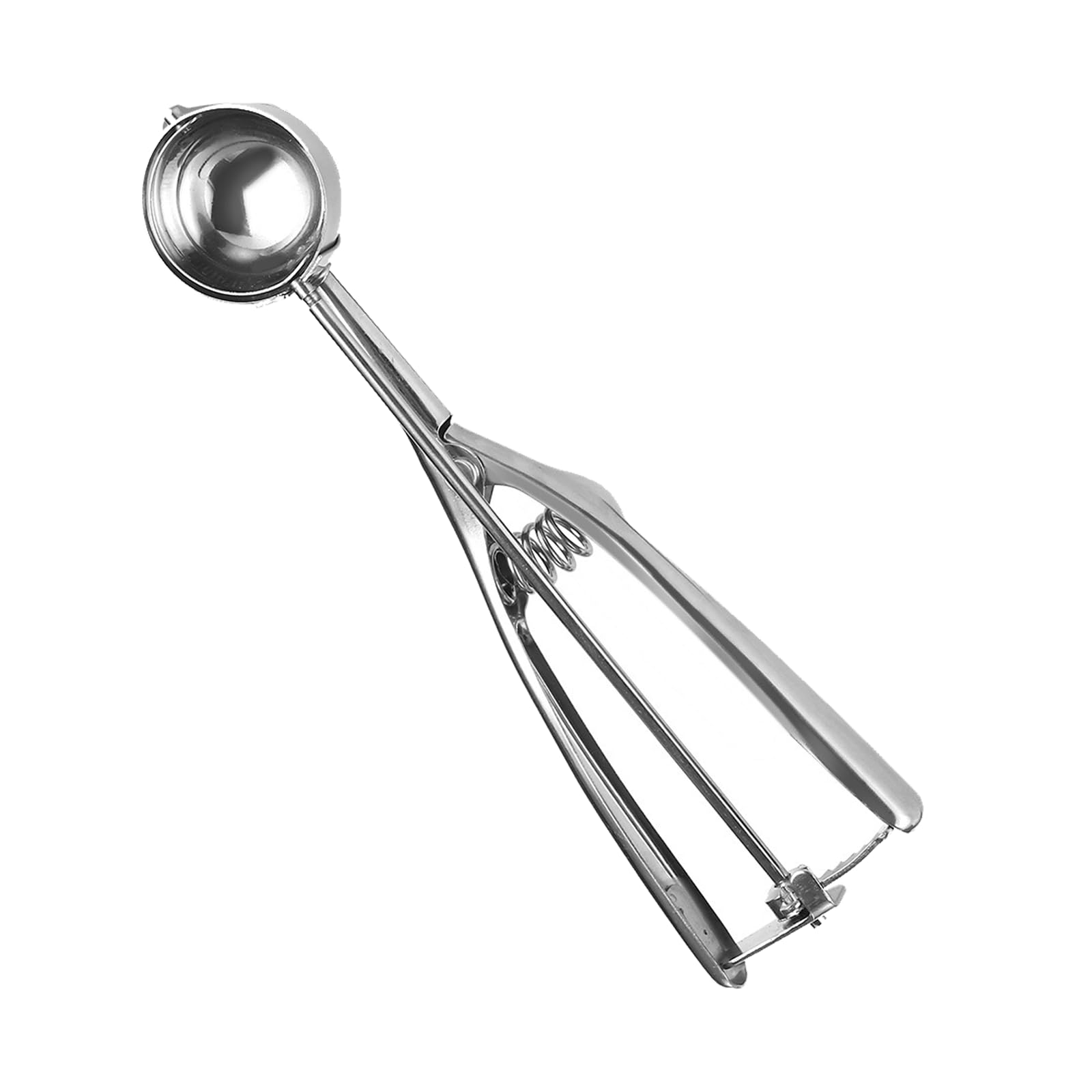 ZYHUI Ice Cream Scoop 304 Stainless Steel Cookie Scoops for Baking Melon Baller with Easy Trigger 3 Sizes (Silver, S)