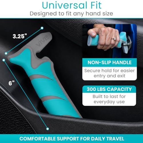 Image of Vive Car Handle Assist for Elderly - Scratch Proof Latch - Auto Grab Bar