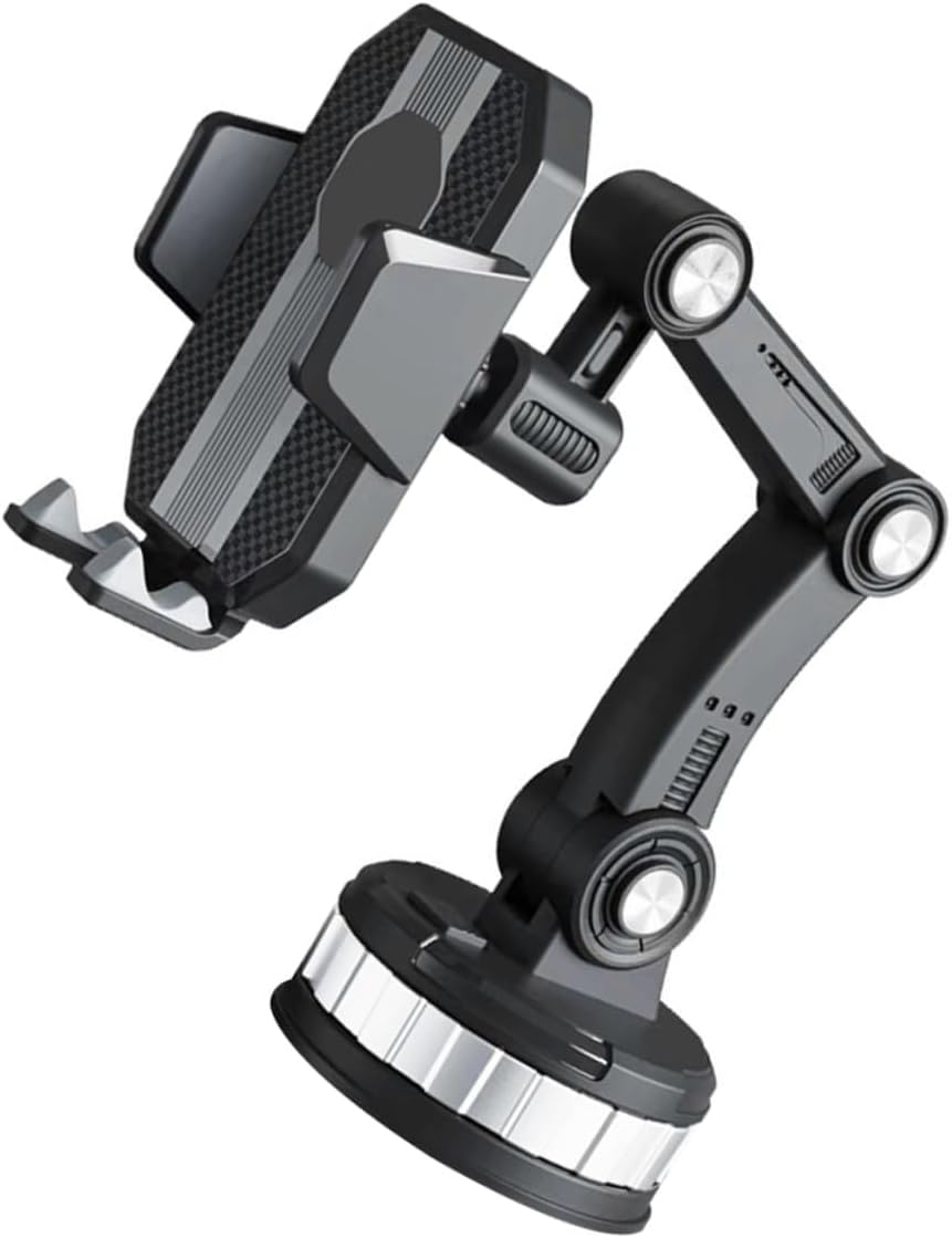 Car Phone Holder — Car Phone Stand Cellphone Holder for Car — Phone Bracket Phone Navigation Stand, Phone Mount Phone Car Mount Suction Cup Phone Holder, Cell Phone GPS ABS Universal (Black, 30x11.5cm)