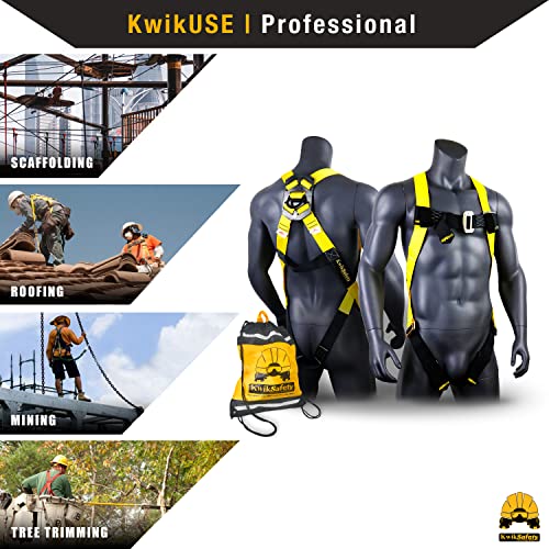 Image of KwikSafety - Charlotte, NC - TORNADO Fall Protection Safety Harness [Full Body Single D-Ring] Construction ANSI Tested OSHA