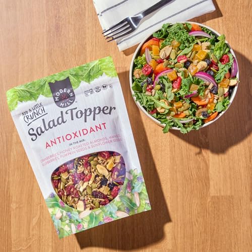 Image of Modern Mill Antioxidant Salad Topper By Gourmet Nut - Mixed Nuts (Almonds), Dried Cranberries & Blueberries, Sunflower Seeds & Pumpkin Seeds - Gluten Free, Low Sodium, Kosher, Plant Protein, 12oz. Bag