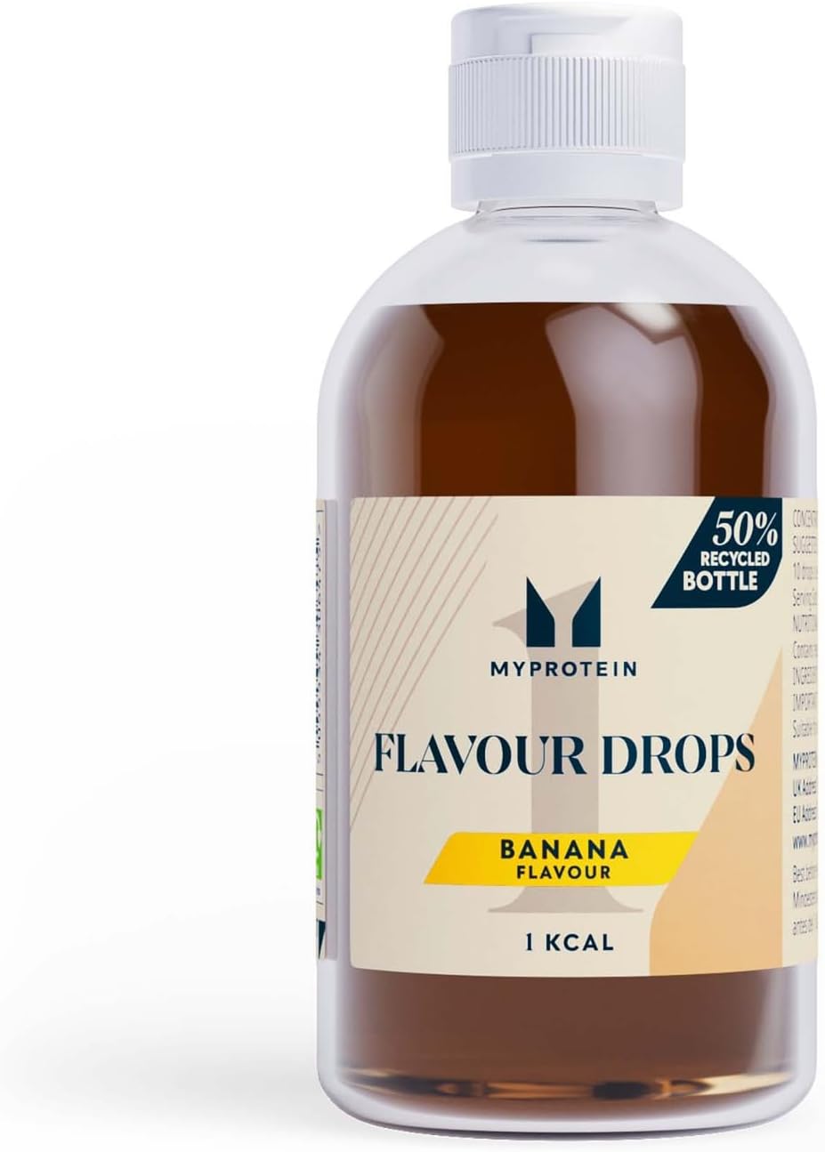 Myprotein FlavDrops Liquid Sweetener | Natural Flavour Enhancer for Protein, Oats, Coffee & More | Sugar-Free & Easy to Mix | Banana 50 ml