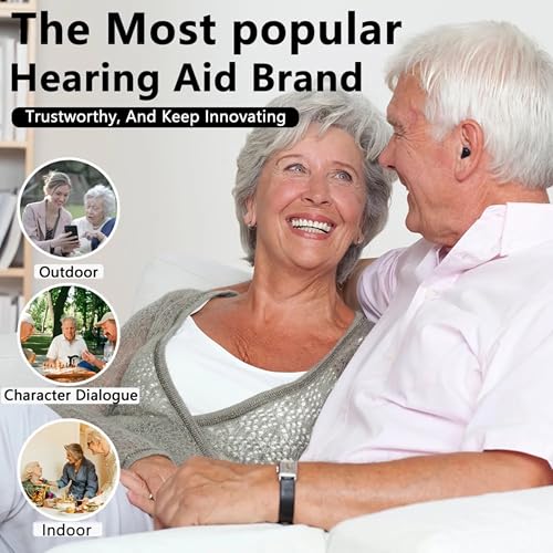 Image of Balson AG-7901 Rechargeable Wireless Hearing Aid for All Ages with Active Noise Control - 5 Channel Volume Control, High-Frequency (White, For Single Ear, with Dry Kit and 1 Year Warranty)