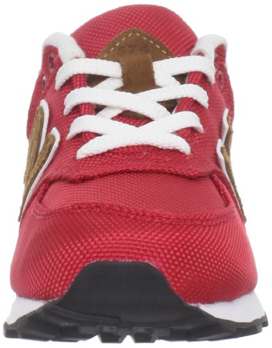 Image of New Balance Kid's 574 V1 Lace-Up Sneaker, Red /Brown, 10.5 M US Little Kid (4-8 Years)