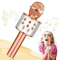 Hapikids Kids Karaoke Machines Girls Toy Age 3-12 Year Old Boy Girls Gifts Learning Toys Speaker Wireless Bluetooth Karaoke Machine Sensory Toys for Autism