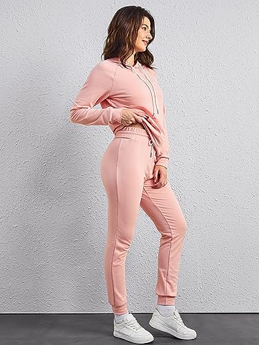 FUPHINE Women's Two Piece Outfits Sweatsuits Set Long Sleeve Pullover Hoodie and Jogger Sweatpants Tracksuit Lounge Sets3