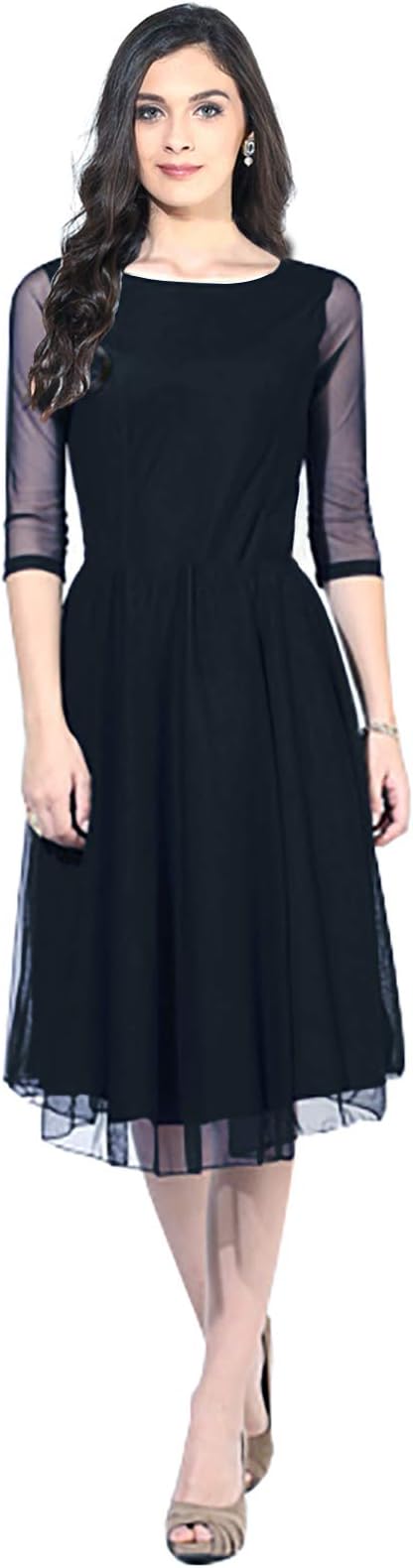 Knee Length Onepiece Western Dress for Womens and Girls
