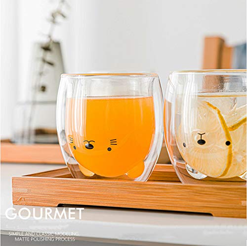 Tazze in vetro isolate a doppio strato, creative e...