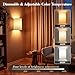 Battery Operated Wall Sconce Set of Two: 10000mAh Wireless Wall Light with Rechargeable Magnetic Bulb - Dimmable Wall Lamp with 7 RGB Colors - Linen Shade Sconces with Remote for Bedroom Living Room