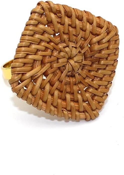 12pcs Round Napkin Buckle Hotel Holder Table Top Decoration Woven Rings