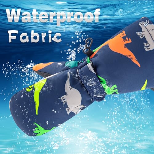 Image of BAVST Winter Kids Waterproof Gloves for Boys Girls Snow Ski Toddler Baby Mittens Outdoor for Infant Teens 1-5T