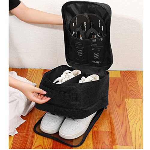 Sac à chaussures de voyage Deep Black en textile premium imperméable et durable - 5