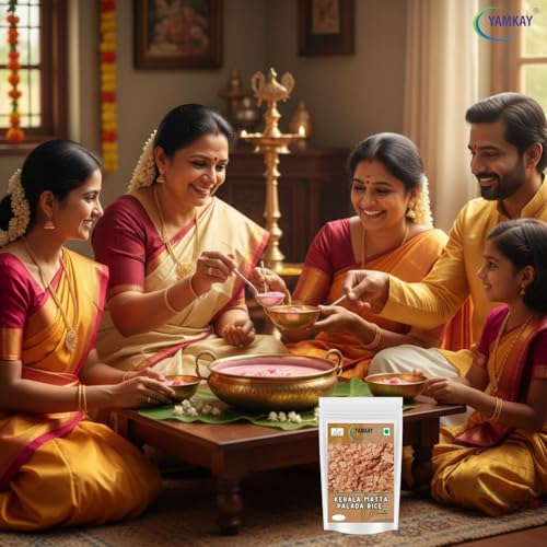 Image of YAMKAY Matta Palada Rice | Traditional Kerala Style Palada Rice for Palada Payasam | Premium Quality Rice Flakes for Authentic Desserts | Easy to Cook 500 Gm