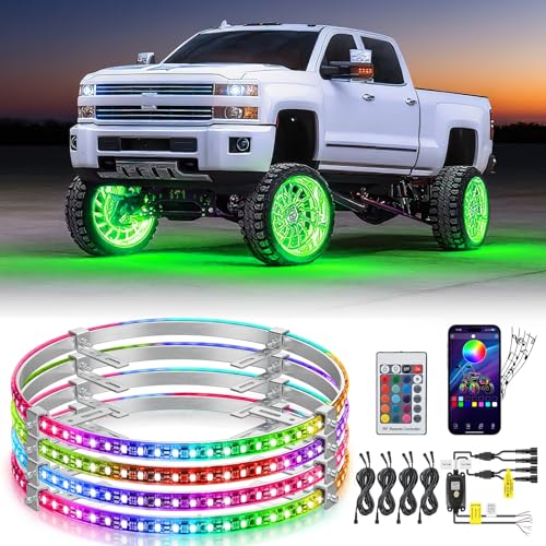 Nilight 17.5inch RGB Wheel Ring Lights
