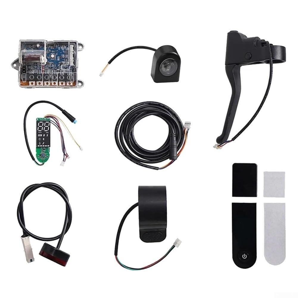 Kit controller scooter elettrico per Xiaomi M365 Pro, acceleratore acceleratore cruscotto con connettori luce LED, parte di ricambio in ABS nero (M 365 Pro Kit)