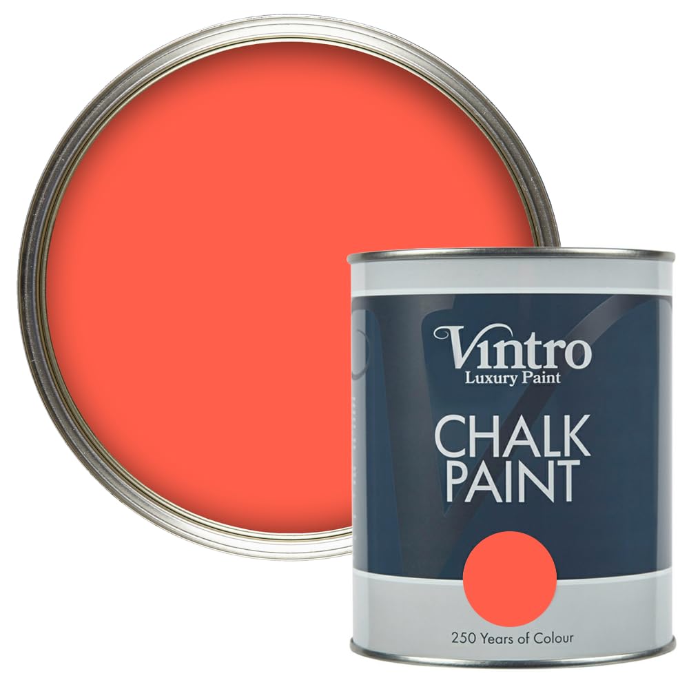 Vintro Paint Matisse Coral Chalk Paint - 1L - Matt Finish - Red