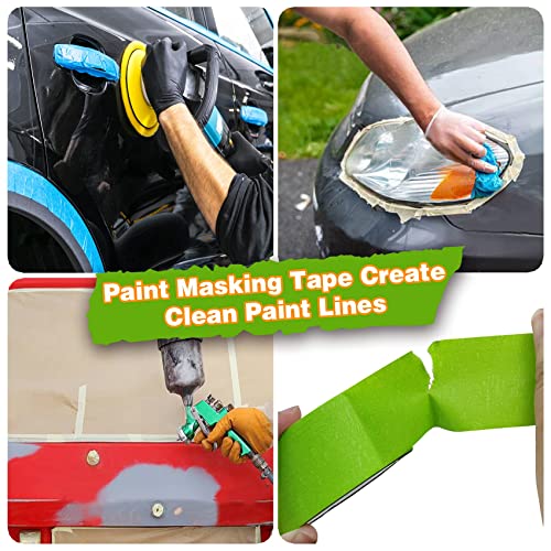 Edsrdrus 8 Rolls Thin Painters Tape Total 176Yards 1/8, 1/4, 1/2, 3/4 Inch Width Masking Tape, Paint Tape, Diy Art Tapesmart Selection, 1.5" Large Core Easy To Work For Big Projects White Board Tape #TOP6