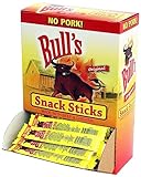 Bull's Original 0.25oz Snack Sticks – 100 Count Box (Made with beef and chicken – no pork)