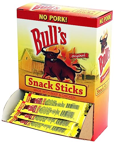 Bull's Original 0.25 Oz Chicken & Beef Sticks, 100 Ct Meat Sticks
