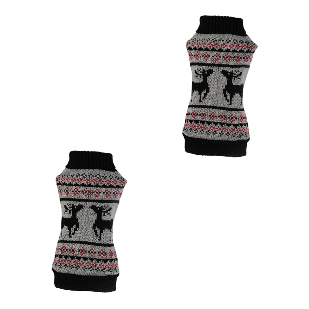 HMJGDHX 2 Pezzi Maglione per Animali Domestici Moda Cane Inverno Caldo Natale Cervo Modello XS Albero di Natale Vestiti per Animali Domestici