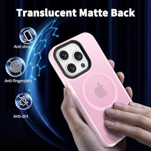 Image of CACOE Magnetic Case for iPhone 15 Pro 6.1 inch, Pink