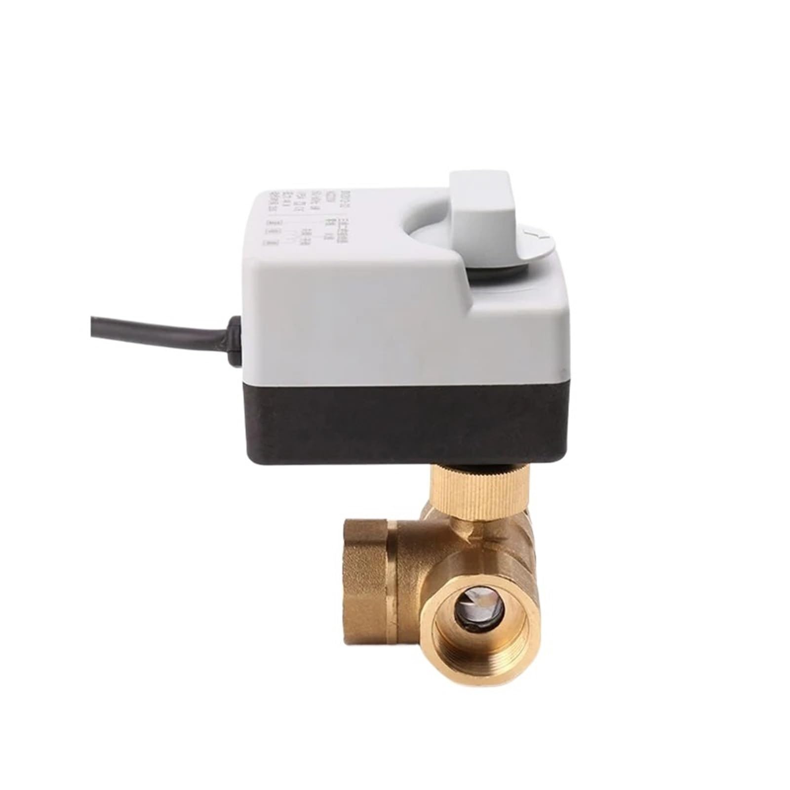 Valvola a sfera motorizzata a 3 vie da 1/2“ 3/4” 1“ 2 pollici Valvola a sfera a tre fili Valvola a sfera di controllo a due punti con interruttore manuale(1-1/4",24VDC)
