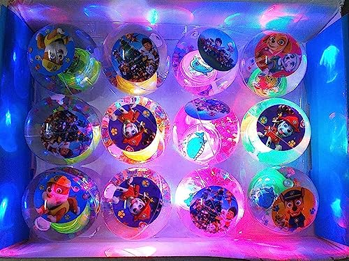 Image of YBN Led Flashing Luminous Ball for Kids 55mm Rubber Bouncing Ball Anti-Stress Light LED Stress Gift Fun Toys for Children - Pack of 3