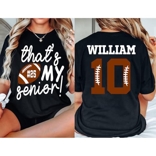 Custom Name and Number Football Shirt, Personalized Football Mom Dad Shirt4