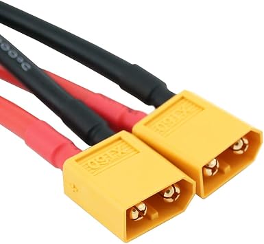 2pcs XT60 Female Male Plug Parallel Y Lead Cable Charger Connector Adapter for Lipo Battery Pack(B98-2)