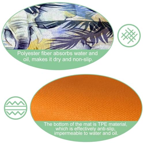 Tapetes de cocina de elefantes pack de 2 alfombras lavables y absorbentes para el hogar 6