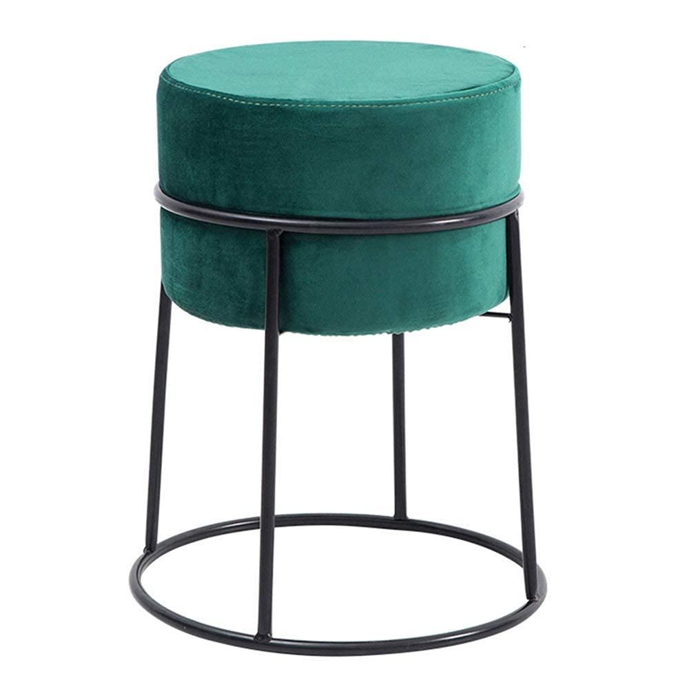 Tabouret de repose-pieds ottoman rond en flanelle de pouf souple