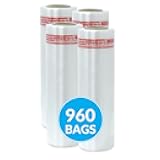 960 Pcs Paraffin Wax Liners for Hands and Feet, 11in x 17in x 13mic, Disposable Plastic Bags for Wax Therapy, Spa, and Home Use – Printed with Caution Label