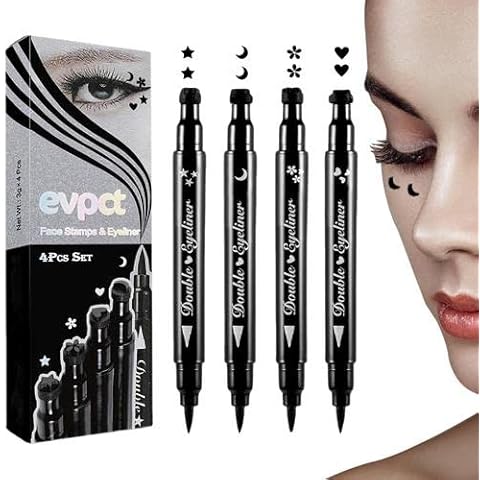 JINGLING 4 unidades de delineador de ojos con doble cabezal líquido Cover