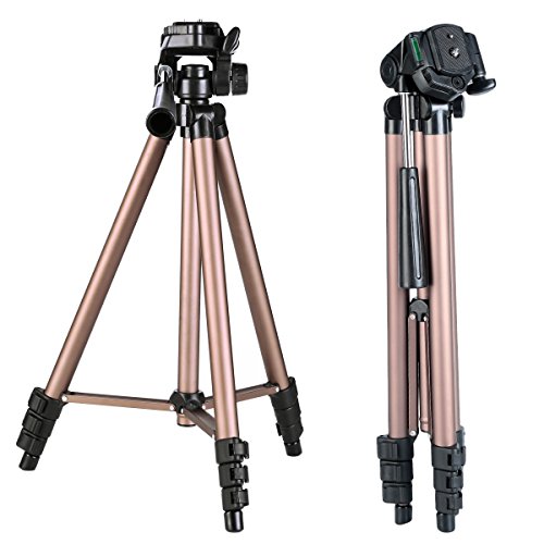 K&F Concept TL20231 Trepied Appareil Photo, Trepied Aluminium, Trepied Ultra Leger Tete 3D Rapide 4 Sections Max:125cm pour Camera Camescopes Sac de Transport Inclus Charge Max: 2kg