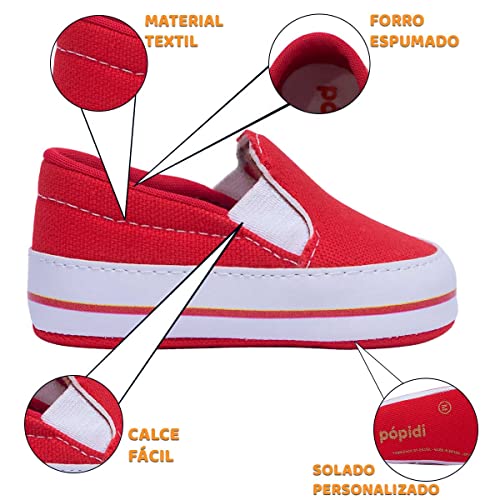 Tênis Slip On Bebê Calce Facil 01.09 (G, Preto)