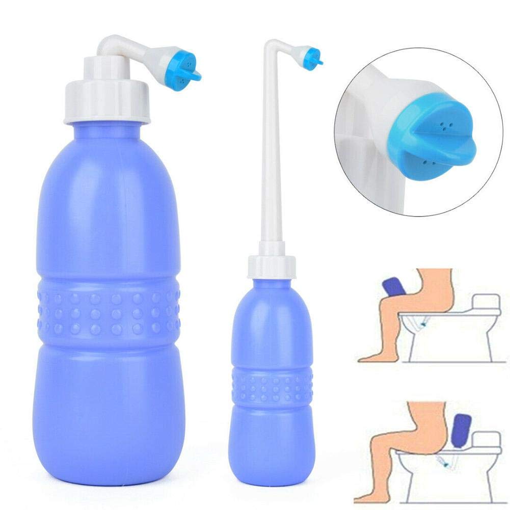 Portable Bidet Sprayer, Mini Handheld Bidet mom washer 650ML,Travel Bidet Sprayer ， with elongated Nozzle Storage, for Personal Hygiene Care Bottom, Outdoor, Camping, Traveling（carry case not includ