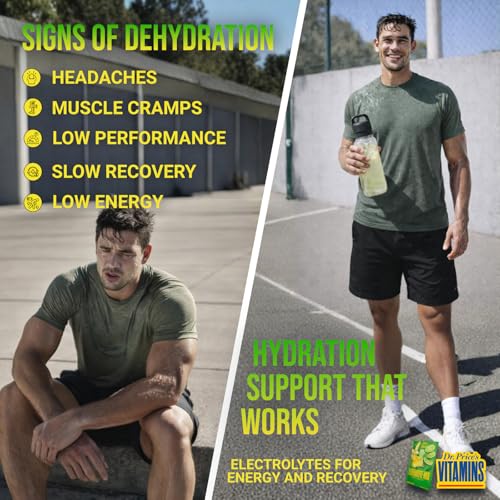 Image of Dr. Price's Vitamins Electrolytes Powder Packets, Lemon Lime, 30 Pack | Sugar Free Hydration, Electrolyte Mix, Sodium, Potassium & 72+ Trace Minerals, Keto Friendly, Made in USA, Doctor-Formulated