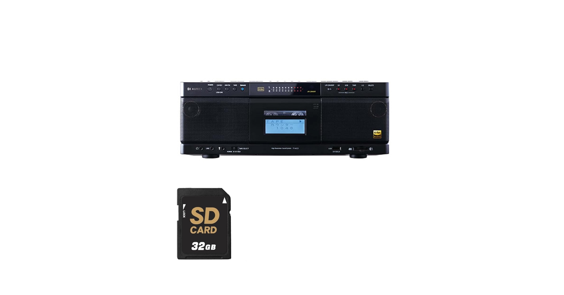 Amazon.co.jp: 東芝 CDラジカセ ブラック TY-AK21 SDカード32GB