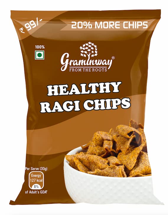 Graminway Healthy Ragi Chips -100gm ( Pack of 4 ) - Image 6 thumbnail