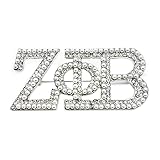Black Women sorority society ZETA ZPB BETA Greek letter label Metal Pearl Broach pin