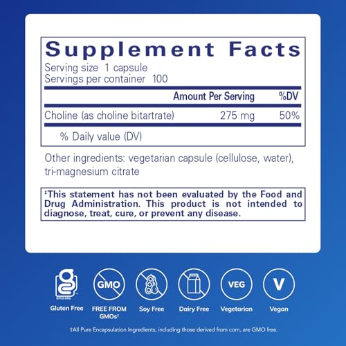 Pure Encapsulations Choline Bitartrate