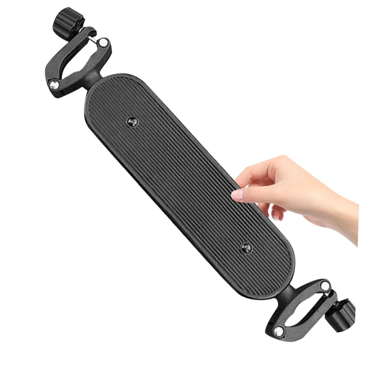 Poggiapiedi Regolabile per Passeggino in Plastica Morsetto | Lunghezza 35-43cm, e Angolazione Regolabili, 43×9×5cm, Adattabile a Passeggini Diversi, 1 Pezzo