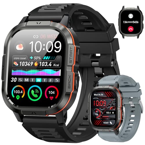 Smart Watch for Men Fitness Tracker: Make/Answer Call Military Smart Watches for Men Digital Watches...