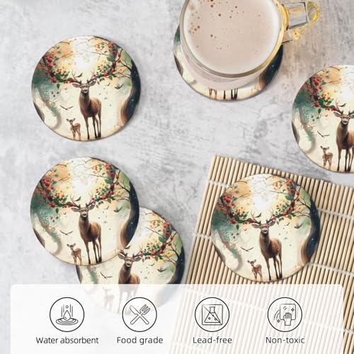 Sous-verres absorbants en céramique contre les taches et rayures