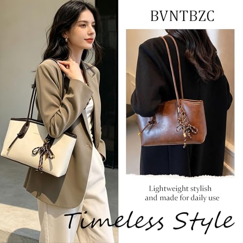 Bolso Hobo de Cuero Retro para Mujer Primavera miniatura 3