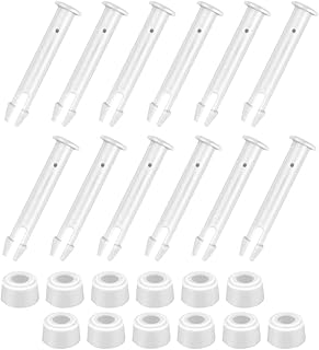 通用 Pool Joint Pins Replacement for Intex Frame Pool, 6cm/2.36in Plastic Plastic Pin Splint and Seals Replacement for for Intex 13'-24' Frame & Round Pool (12Pcs)