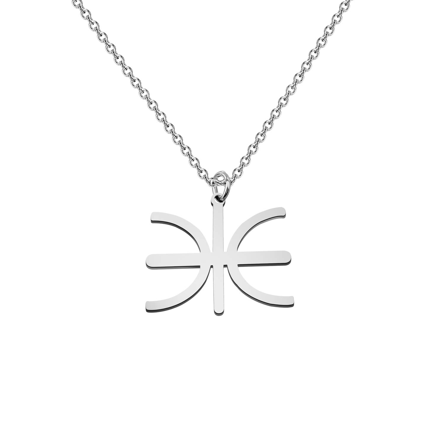 CENWA Greek Epsilon Symbol Necklace Greek Jewelry Gift for Men or Women
