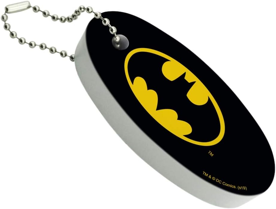 - Batman Logo Floating Keychain Oval Foam Fishing Boat Buoy Key Float Collection