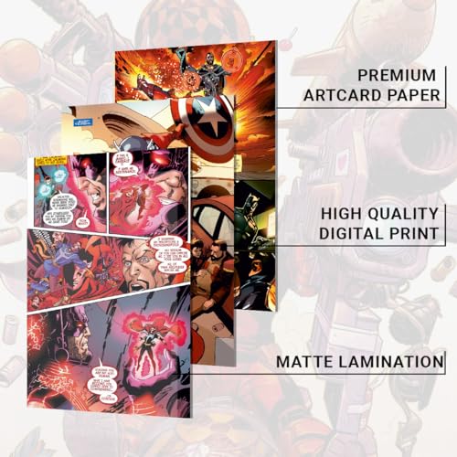 Image of CodersParadise Superhero Wall Collage Kit | 54 Premium 4x6 Posters | Marvel & DC Inspired Aesthetic Room Decor | Superhero Cardstock Wall Art for Bedroom, Dorm & Office | Glue Dots Included